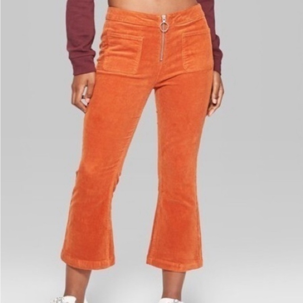 Wild Fable Orange Corduroy Cropped Pants